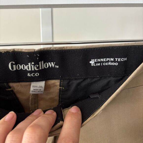 Goodfellow & co. 32x30 Hennepin Tech Slim Tan Chino Pants - Picture 3 of 8